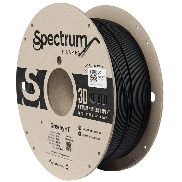 Spectrum GreenyHT - 1,75mm, Traffic Black, 1kg (80699)