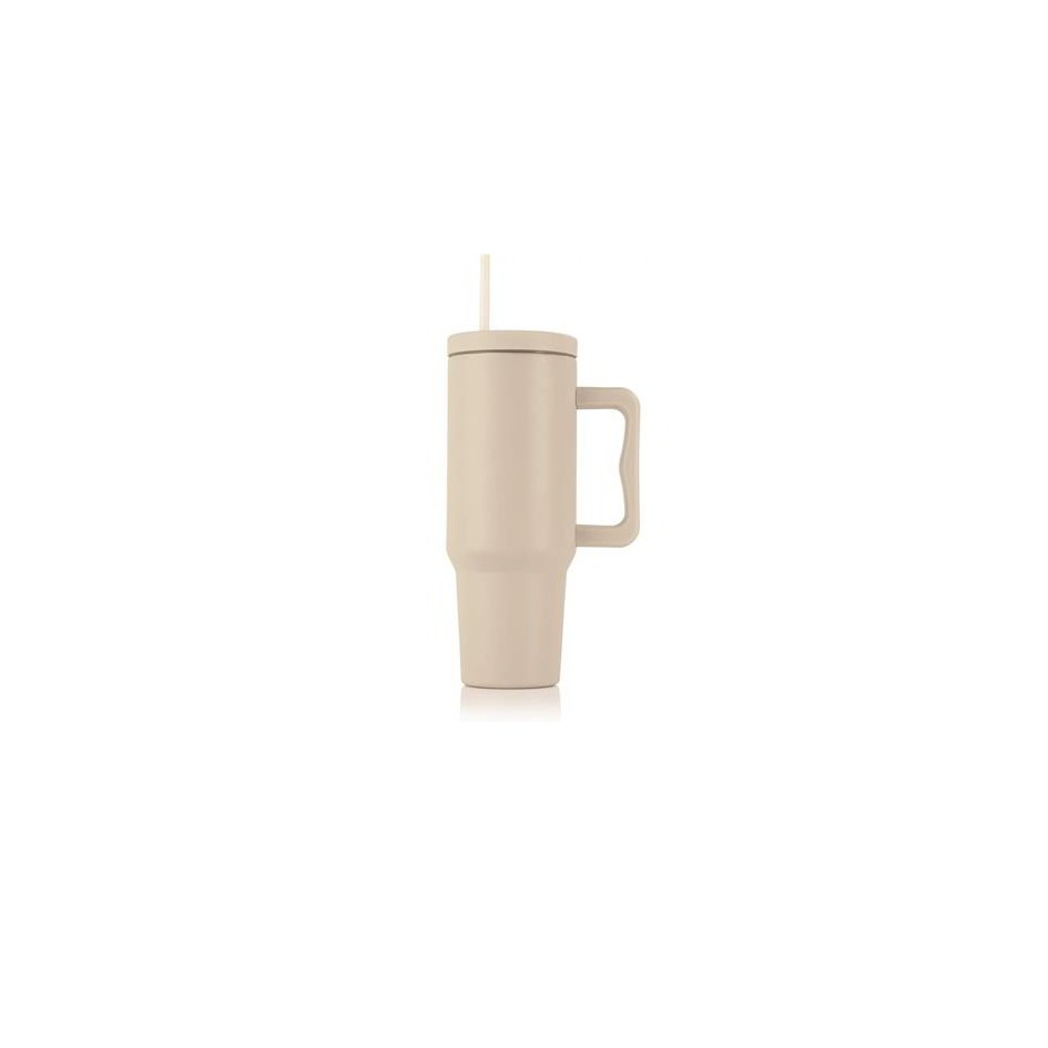OEM Dupla falú utazó Termosz bögre 1200ml - Bézs (1605TER031)