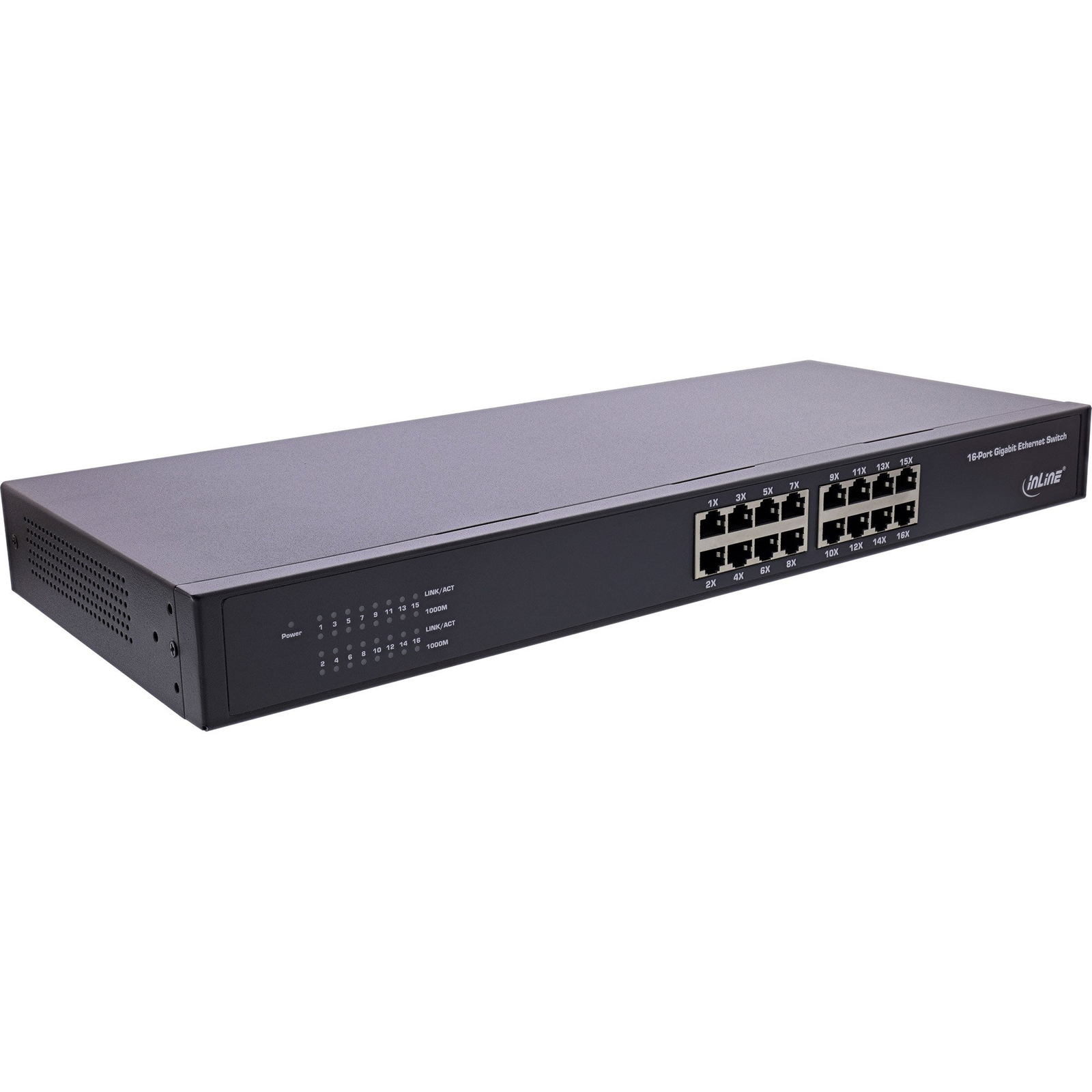 InLine 32311O hálózati kapcsoló Gigabit Ethernet (10/100/1000) 1U Fekete (32311O)