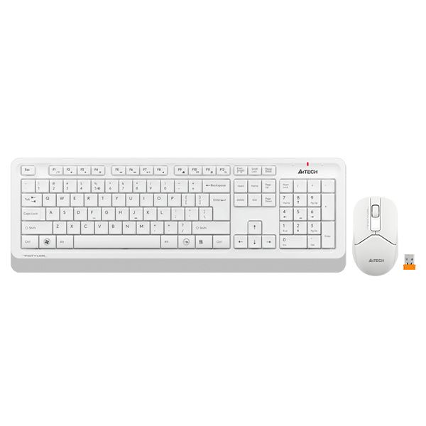 A4TECH Fstyler FG1012 Wireless Desktop US Angol fehér