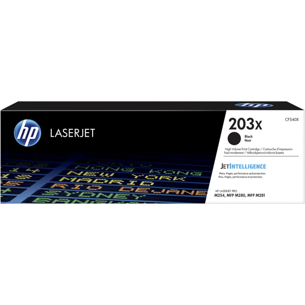 HP CF540X (203X) оригинална черна тонер касета за 2500 страници