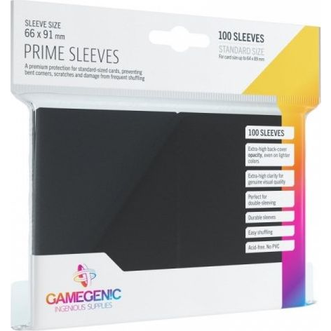 Asmodee - Pack Prime Sleeves Black (100)