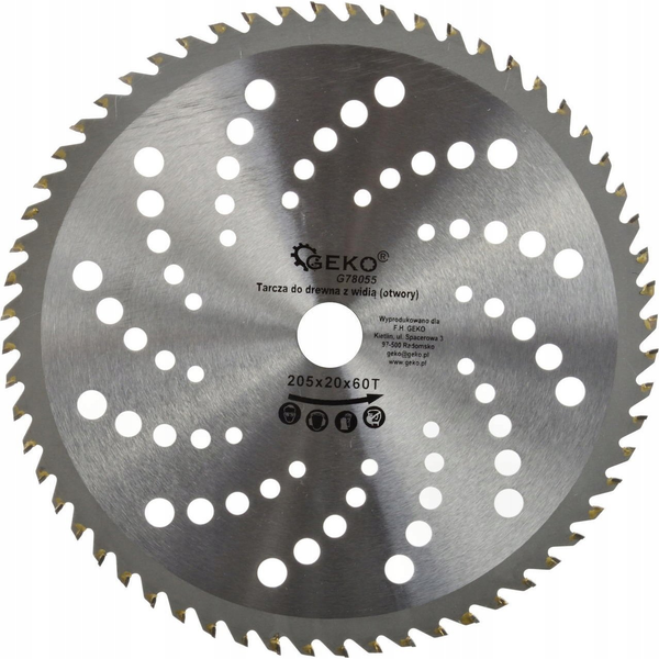  Geko Tarcza do drewna 205x20x60T(otwory)(50)