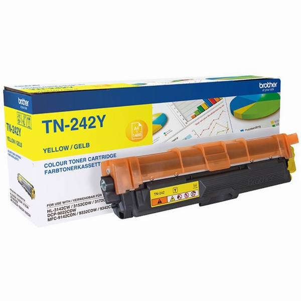 Brother TN-242Y tonerpatron 1 stk Original Gul
