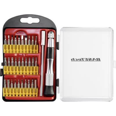 Bit készlet, kereszthornyú, egyeneshornyú, TORX, belső hatlap, Basetech 1551464 (1551464)