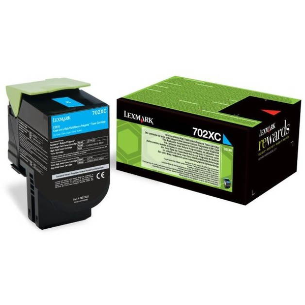Lexmark 702XC R tonerpatron 1 stk Original Blå