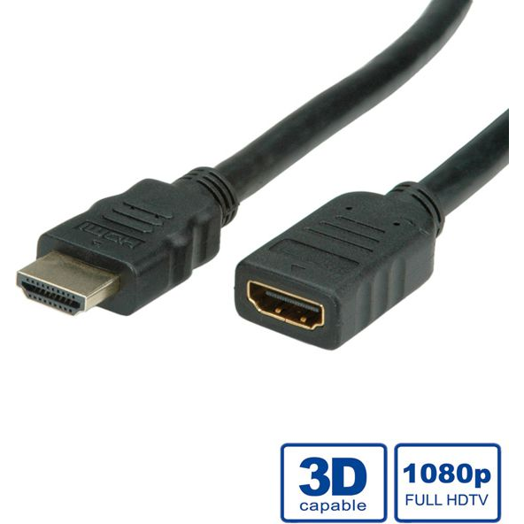 Cablu prelungitor HDMI T-M 3m Negru, Value 11.99.5576