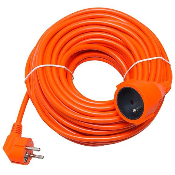 98-757# Przedłużacz sieciowy pr-160 1-gniazdo z uziemieniem 30m pomarańczowy (3x1,5mm)