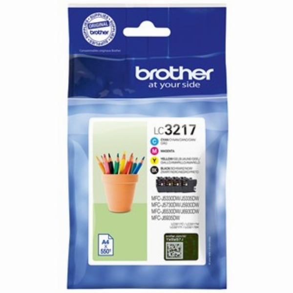 Brother LC-3217 blækpatron Original Sort, Blå, Magenta, Gul