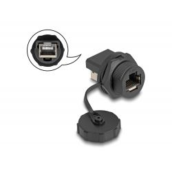 Delock RJ45 Cat.6A toldó védő kupakkal beépített installáláshoz (87251) (delock87251)