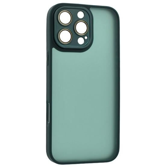 Gigapack Apple iPhone 16 Pro szilikon tok akril hátlappal sötétzöld (GP-160114) (GP-160114)