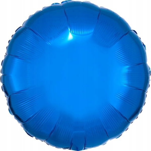 Metallic Blue, Kék Kör Fólia Lufi 43 cm (9914068-92)