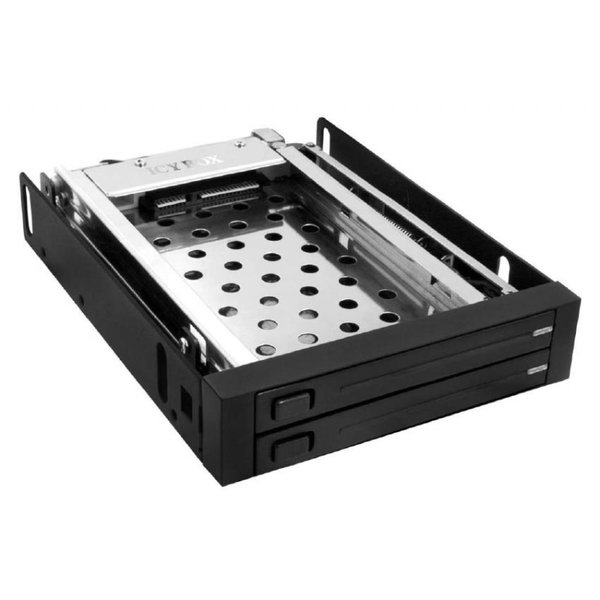 Icy Box Mobile Rack 2x 2,5" SATA HDD, 3,5" SSD, fekete