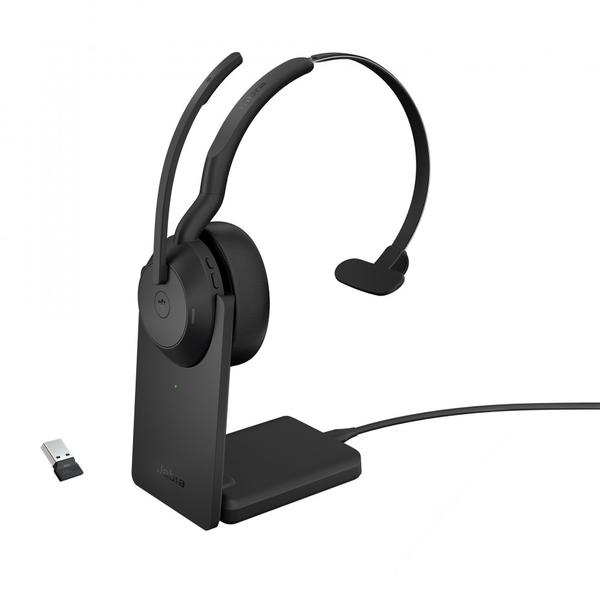 Jabra 25599-899-989 hovedtelefoner/headset Kabel & trådløs Kontor/Callcenter Bluetooth Opladningsstativ Sort