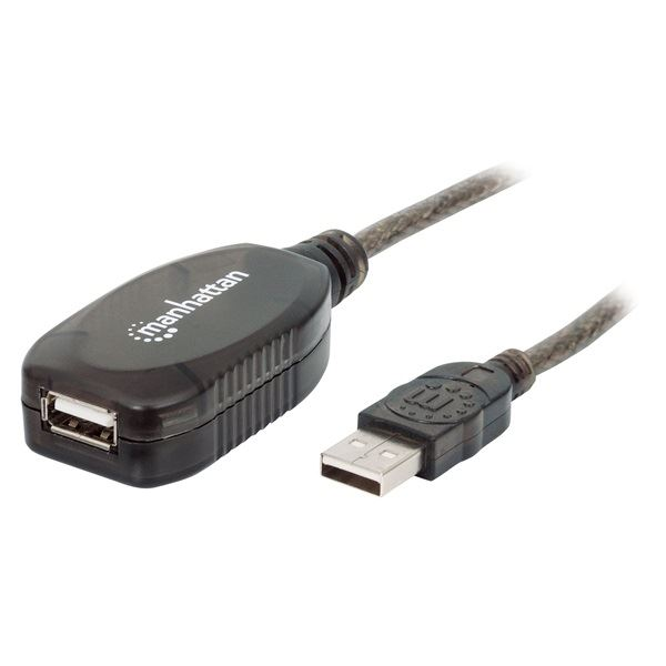 Manhattan 150248 USB-kabel USB 2.0 10 m USB A Zwart