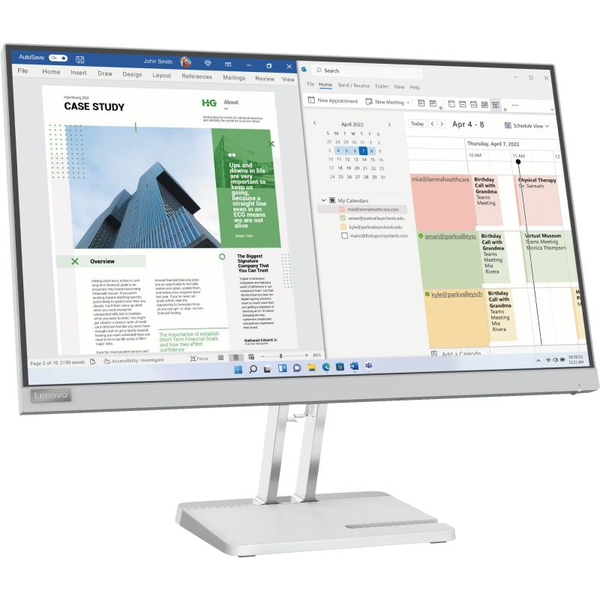 Монитор VA LED Lenovo, 24.5" L25e-40, Full HD 1920 x 1080, VGA, HDMI, Сив