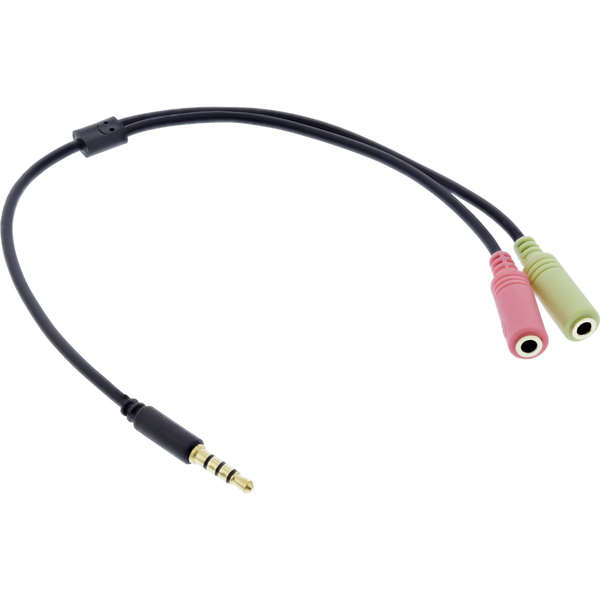 InLine 99302I cable de audio 0,15 m 3,5mm 2 x 3.5mm Negro