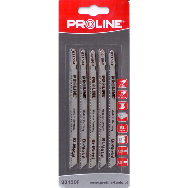 Pro-Line Brzeszczoty do wyrzynarki Bi-Metalowe 5szt. typ T 110x1,8mm - 931150F