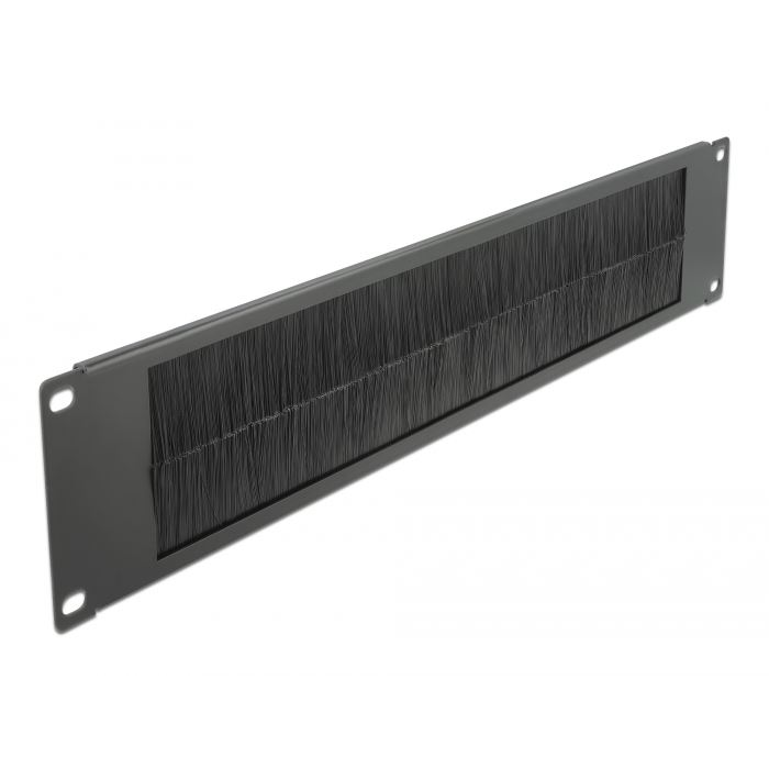 Delock 19”, 2U-s kábelrendező kefe fekete (66482) (delock66482)