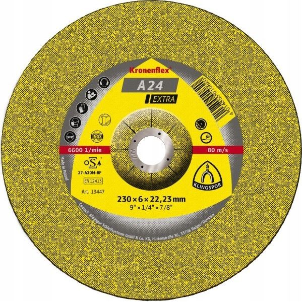  Klingspor tarcza szlifierska do metalu 230x6,0 A24EX (13447)