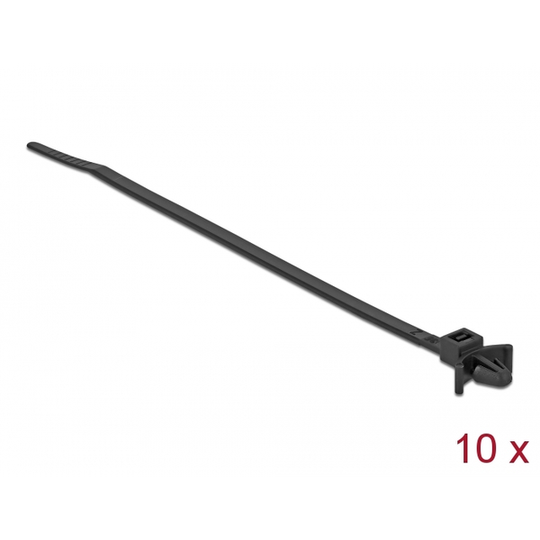 DELOCK Kabelbinder mit Spreizanker L 140 x B 4 mm schwarz