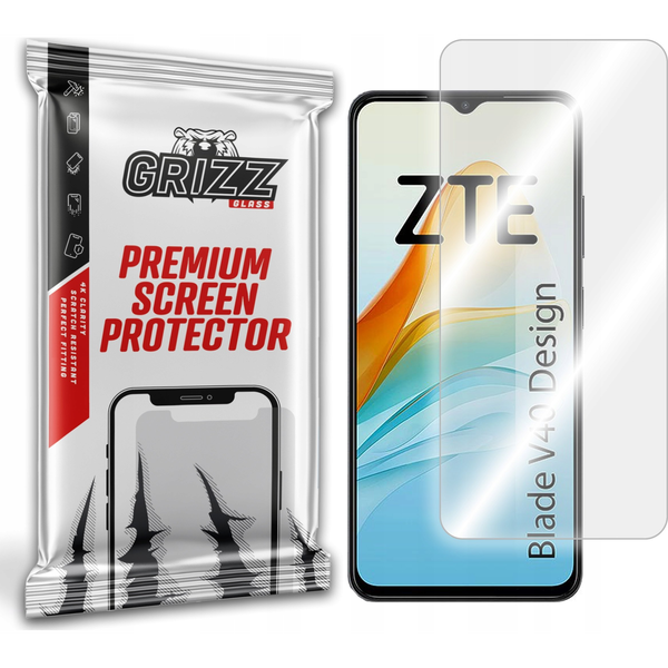  GrizzGlass Szkło hybrydowe GrizzGlass HybridGlass ZTE Blade V40 Design
