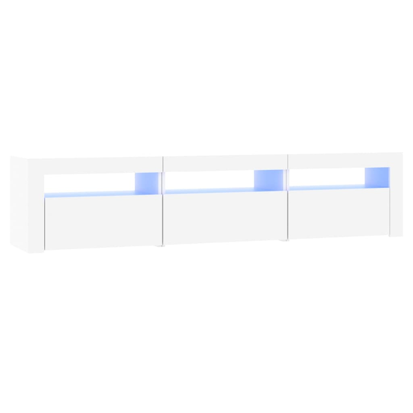 vidaXL Szafka pod TV z oświetleniem LED, biała, 180x35x40 cm