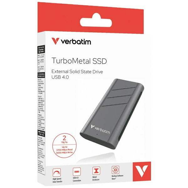 Verbatim 32022 2TB USB4.0 Turbo Metal külső SSD