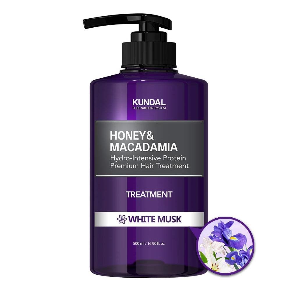 KUNDAL Honey & Macadamia Treatment hidrointenzív proteines hajrakúra White Musk 500 ml (8809809420994)
