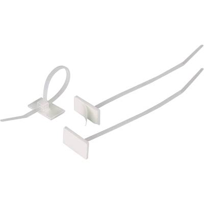 Öntapadós kábelkötegelő 100 x 2,5 mm, natúr, 1 db, HellermannTyton 148-00001 T18RSA-PA66-NA-C1 (148-00001)