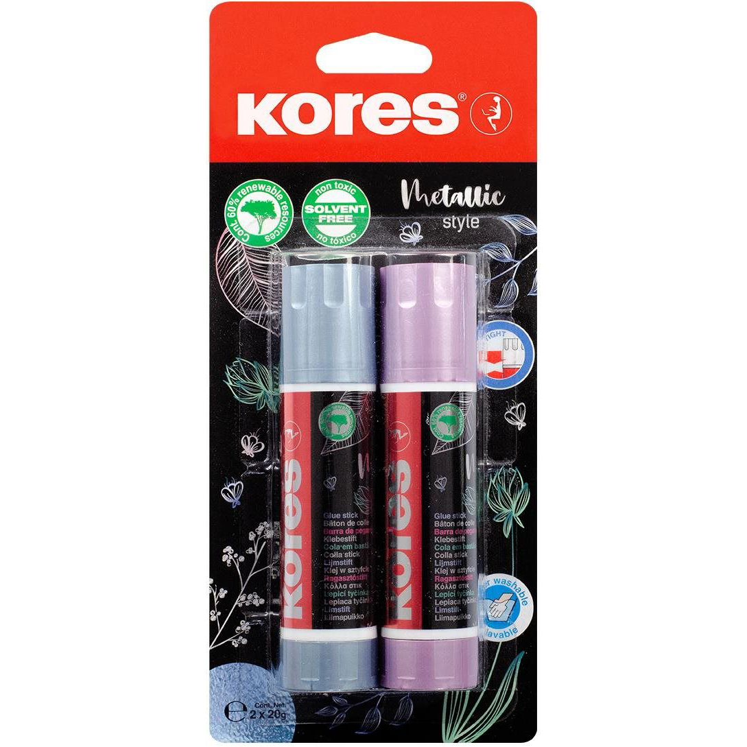 KORES Stiftes ragasztó, Metalic, 2 x 20 g (12222)