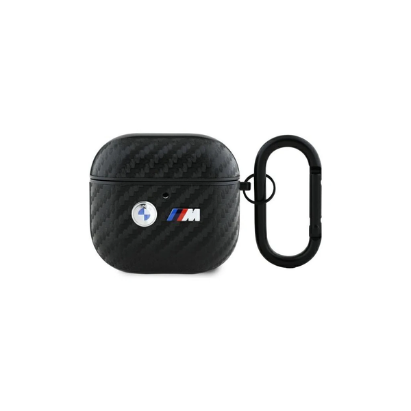 BMW BMA4WMPUCA2 AirPods 4 készülékhez tok Carbon Double Metal Logo fekete