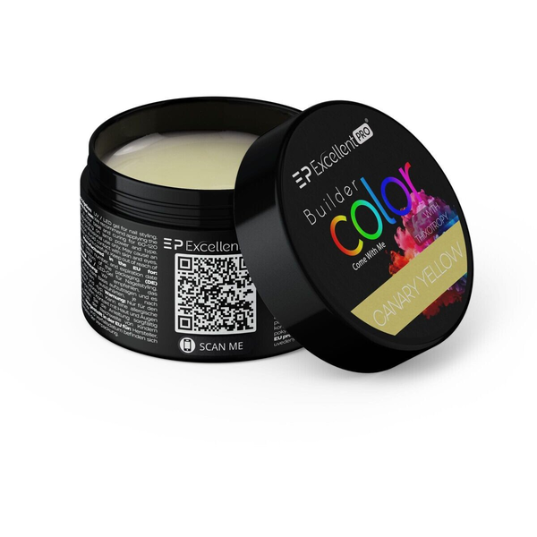 Excellent PRO Builder Color With Thixotropy Pastel żel budujący Canary Yellow 15g
