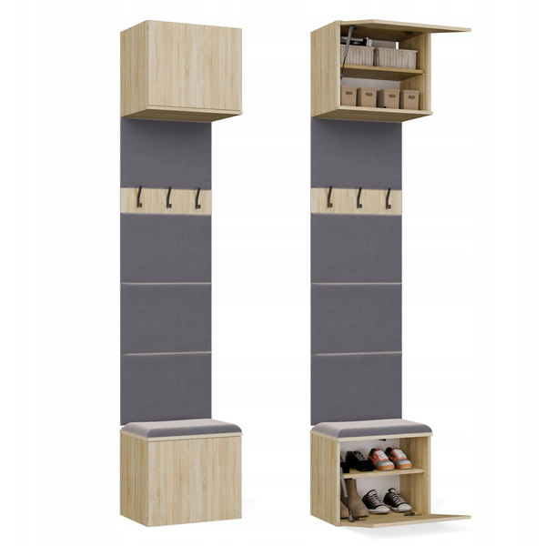 Goodhome Garderoba Wieszak HAGA 1W DĄB SONOMA