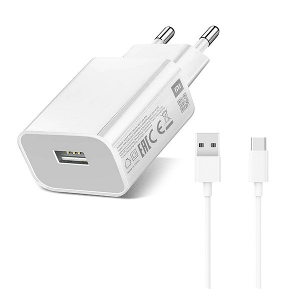 Зарядно за кола + Кабел за данни, XIAOMI, USB, Type C, 5 V, 10 W, Бял