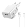 Зарядно за кола + Кабел за данни, XIAOMI, USB, Type C, 5 V, 10 W, Бял