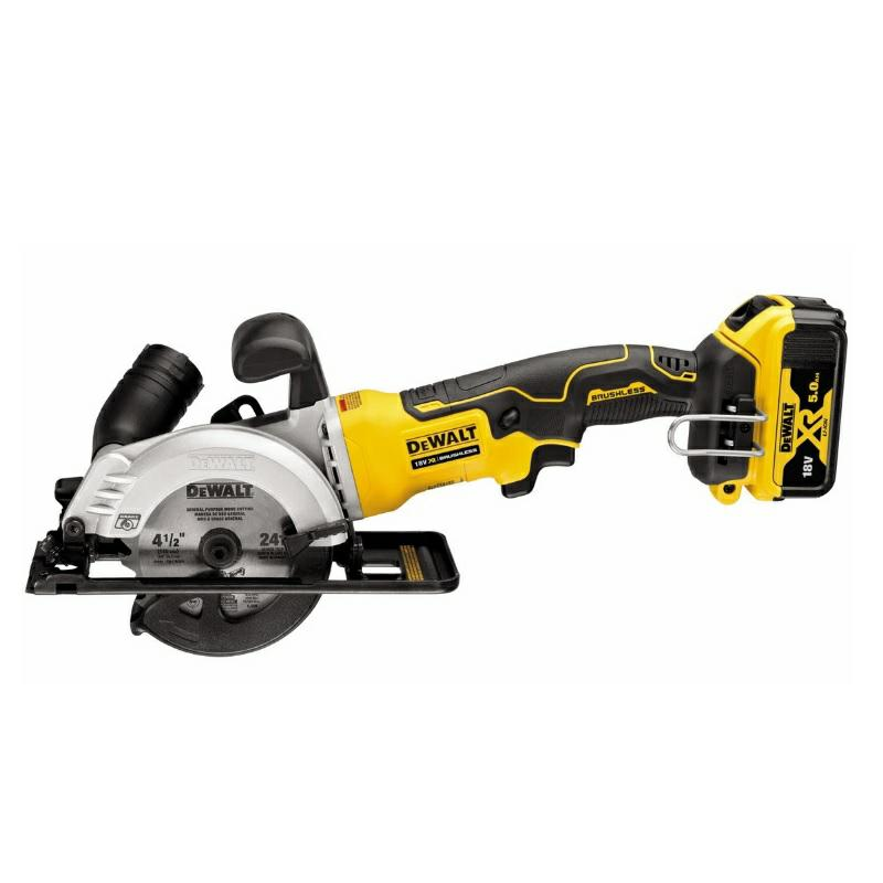 Dewalt Kézi körfűrész 18V 115mm 2x5,0Ah TSTAK kofferben (DCS571P2-QW)