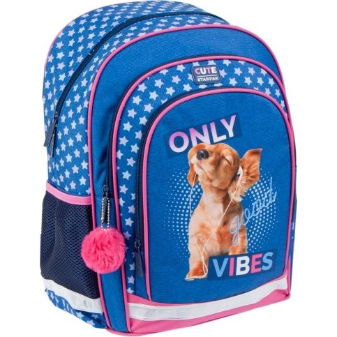 Starpak - Kutyás Ergonomikus Hátizsák, Iskolatáska - Only Good Vibes 446590 