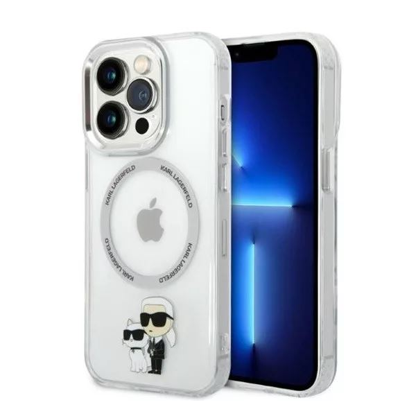 Karl Lagerfeld and Choupette MagSafe NFT hátlap tok Apple iPhone 14 Pro átlátszó (KLHMP14LHNKCIT) (KLHMP14LHNKCIT)