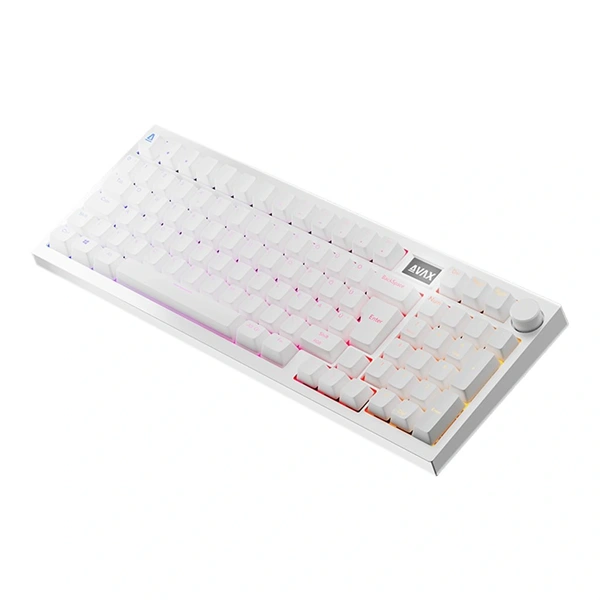 Клавиатура AVAX GM03 PRO — AVAX_GM03R_PRO_WHITE, унгарска подредба, черно-бяла