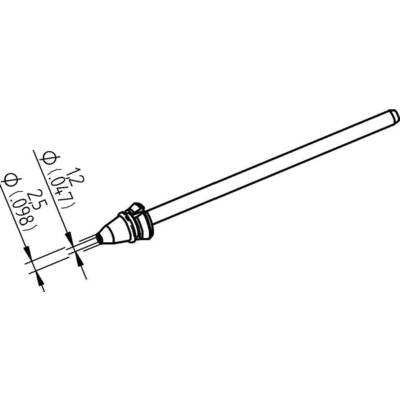 Ersa 0742ED1225H/SB Kiforrasztó hegy Kúpos Csúcs hossza 79.25 mm Tartalom, tartalmi egységek rendelésenként 1 db (0742ED1225H/SB)