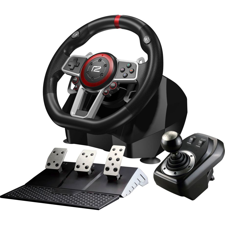 ready2gaming Multi System Multi Kormány és pedál - Fekete (PC/PS3/PS4/SW/ONE/Series S/X) (R2GRACINGWHEELPRO)