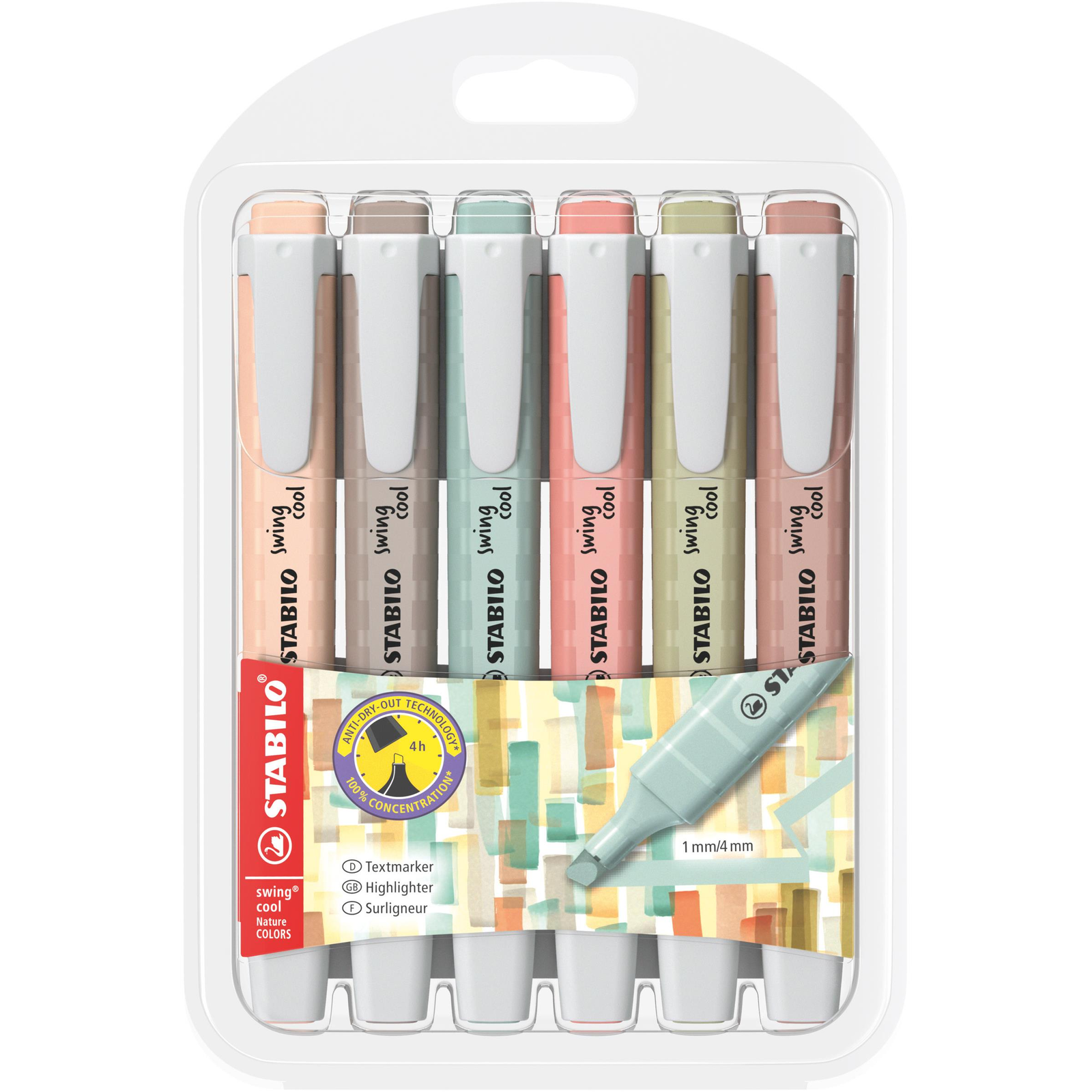 STABILO swing cool NatureCOLORS - 6 szín (4006381619998)