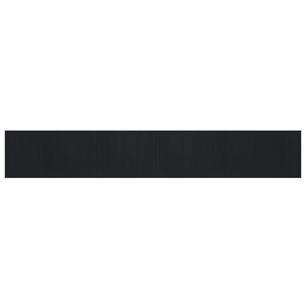 négyszögletű fekete bambusz szőnyeg 80 x 500 cm (376924)