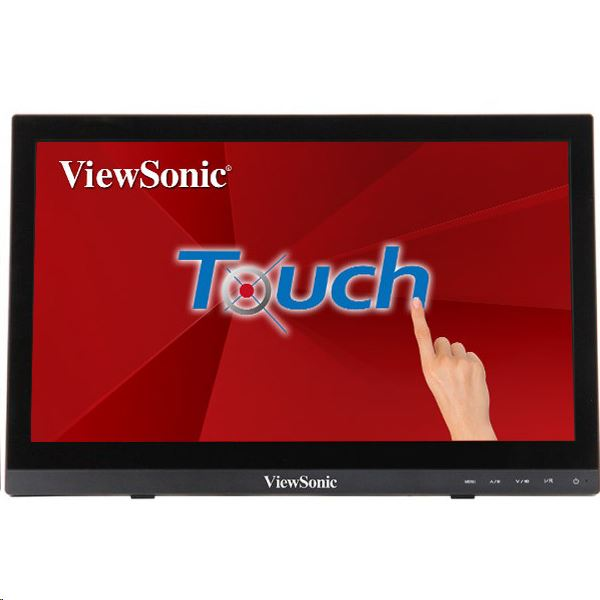 Viewsonic TD1630-3 computerskærm 39,6 cm (15.6") 1366 x 768 pixel HD LCD Berøringsskærm Multibruger Sort