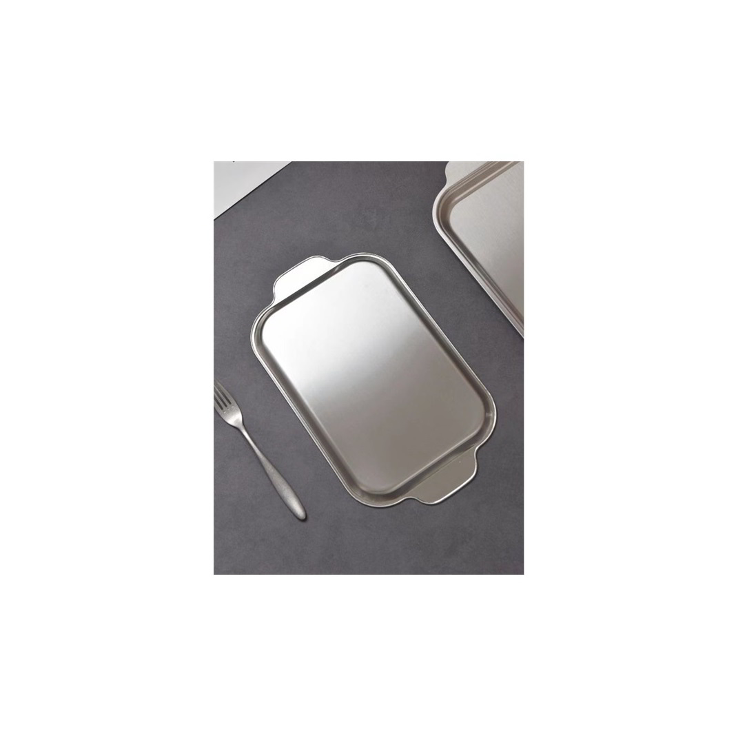 TOO KT-305 Praktikus rozsdamentes acél tálca fogóval 33 x 19 x 1 cm (KT-305)