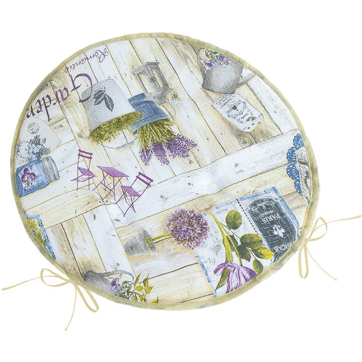 BELLATEX Seat EMA 79/558 round smooth diameter 40 cm, Garden lilac (11203)