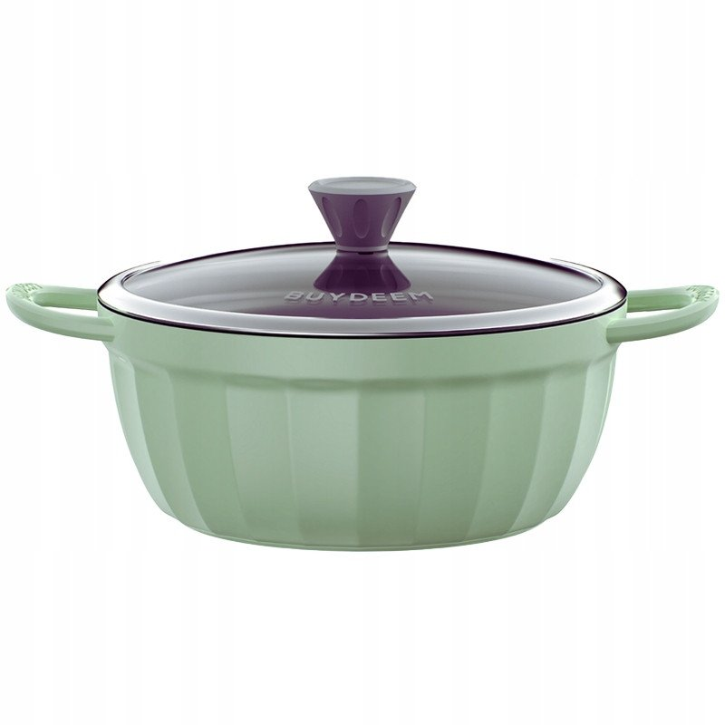 BUYDEEM Cast Aluminum Nonstick Multi function pot, model CP152, color Cozy Greenish (CP152-CG)
