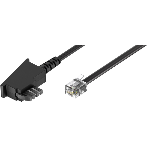 goobay 68535 TAE-F apa - RJ-11 apa telefon kábel 3m - Fekete
