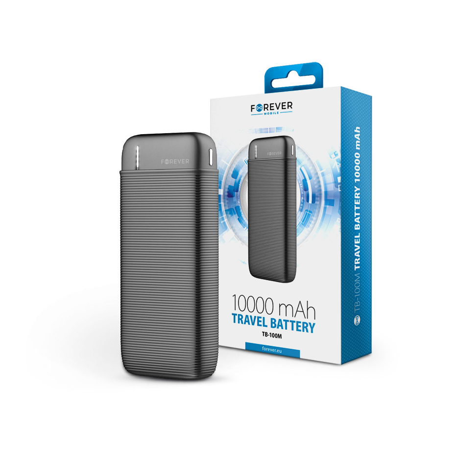 Forever TB-100M Power Bank 10000mAh Fekete (TF-0116)